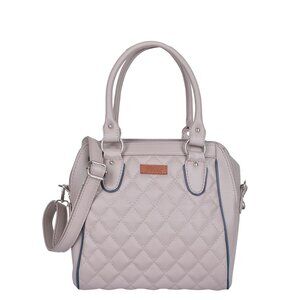 Vegan Leather Women’s Mauve Handbag – Top Handle Satchel with Crossbody Strap